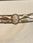 Antique Cameo Cuff Bracelet 1 20 12k Gold Filled Small