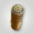 Vintage Revlon Lipstick Case 573 Gold Crown Top W  Rhinestones  Refillable