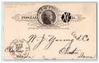 1888 Missing Keystone Fancy Cancel Newton Kansas Ks Antique Postal Card