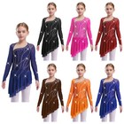 Sparkly Lyrical Dance Dress For Girls Ballet Leotard Figure Skating Costume