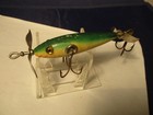 Vintage Pflueger Neverfail 3 Hook Fishing Lure Hpgm W Glass Eyes Akron Ohio