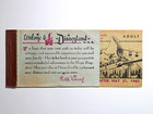 Super Rare 1961 Disneyland Special Season Adult Ticket Book Disney