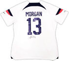 Team Usa Alex Morgan Autographed White Nike Jersey Womens Size Xl Beckett 221523