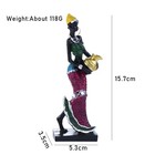 Vintage African Tribal Lady Statue 6 2 Inches Wood Carving Folk Art Figurine