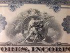 Stock Certificate 100 Shares - Bond Stores  Incorporated W stamps  25z-4445 wb1 