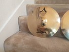 Zildjian A Custom 14 Inch Hi Hat Cymbals  Brilliant Finish  971 1235 Grams Clean