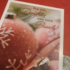 Merry Christmas For You Daughter And Your Family 5 5   x8    Hallmark Greeting Card