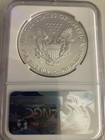 2017 W Ngc Ms 70 Burnished Silver Eagle First Day Issue Mercanti