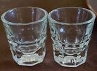  2  Libbey 15249 Gibraltar 4 Oz Rocks Clear Glasses Shot Double Vintage Usa 