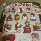 Bucilla 12 Days Of Christmas Ornament Kit Felt Sequin 82939-vtg 1991 -nip
