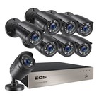 Zosi 8ch 5mp Lite Dvr 1080p Outdoor Cctv Security Camera System Kit Night Vision