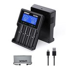 4 Bay Battery Charger Usb Type C Lcd Display 21700 18650 Li-ion Ni-mh Aaaa Aaa