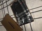 Burberry Men s 100  Cashmere Plaid Scarf Black White Red Fringe Traditional