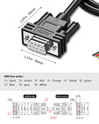 Db9 Serial Extension Cable 9 Pin Female Connector To Bare Wire Dsub 9pin Rs232