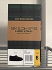 Skechers Men   s Memory Foam House Shoes Slippers Black Slip-on Size 8