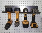 Black Steel Cordless Tool Storage Rack Organizer