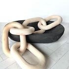Natural Pine Wooden Chain  Hand Carved