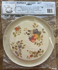 New Set Of  4  Vintage Reston Lloyd Fruit Cream Metal Burner Covers 10    8   