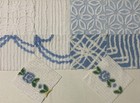 40 Potpourri  Vintage Chenille Bedspread 6  Squares Patchwork Blocks Cotton