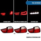 Led Tube Tail Lights Sequential Turn Signals For Bmw E90 2009-2011 Red Pair