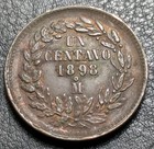 1898 Mo 1c Centavo Mexico Major Die Crack Error Cud Rim Cud Possible Repunched 9