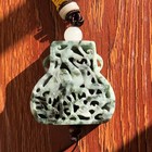Antique Chinese Qing Dynasty Jadeite Jade Pendant With Openwork Design