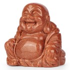 Artistone Crystal Buddha Statue 2 Inch Hand Carved Goldsand Pocket Sitting Ma   