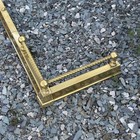 Antique Extending Brass Fireside Fireplace Fender Decorative Fire Surround Kerb