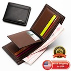 Men s Bifold Leather Wallet Id Credit Card Holder Billfold Slim Purse Clutch Bag