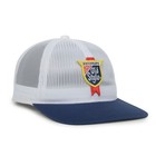 Pabst Blue Ribbon Old Style Beer Mesh Trucker Hat White And Royal  Flat Visor