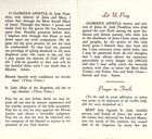 Vintage St  Jude Thaddeus Holy Prayer Card 1943 Imprimatur Rosary Shrine Detroit