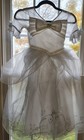Disney Store Cinderella Princess Costume Dress White Gold Girls Size 5 6