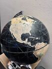 Vintage Weber Costello Black Terrestrial World Globe Airplane Base Art Deco