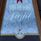 Vintage Michelob Light Beer Mirror Sign Bar Man Cave Advertising Breweriana