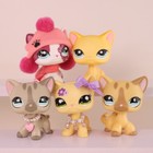 Mini Pet Shop Lps Shorthair Cat Figure Collectible Toy Kid Birthday Cute Gift
