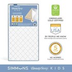 Simmons Beautysleep Kids Crib   Toddler Mattress  Waterproof  Extra Firm