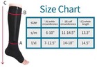 Compression Socks Knee High Open Toe 20-30 Mmhg Stockings Varicose Veins Travel