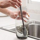 Baby Bottles Brush 360 Degree Rotation Long Handle Silicone Brushes Feeding Bott