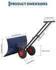 Snow Shovel With Wheels 29 1   W X 19 6  H Heavy Duty Snow Pusher For Driveway