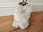 Hand Carved Toucan Bird Sculpture Sitting On Raw Crystal