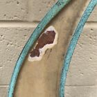 Beautiful Large Antique Letter T - Building Marquee Sign Bronze Porcelain Front