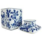 Blue And White Porcelain  square Tissue Box Cover Holder  home Decor