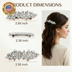 4 Pcs Rhinestone Hair Clips For Women     Sparkly Crystal Flower Hair Barrettes  M