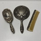 Vintage Hand Mirror Comb And Brush  Vanity Table Top   Dresser Accessories