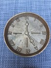 Vintage Mcm Gold Tone Cast Metal aluminum 5 O clock  Happy Hour Coaster Set Of 6