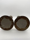 Pair Of Vintage antique Brass Push Up Candlesticks As Is Patina