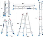 A Frame 3 Step Ladder Telescoping Ladder  13 Ft Reach Height Muti Position