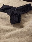 New Vintage Delicates Jcpenney Black Lace Glittery Low Rise Panty Size Small 5