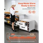 Uimoso Commercial Electric Drawer Warmer With Two Stainless Steel Drawers