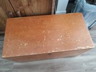 Vintage 50s 60s Kid s 28  Wooden Toy Box Hinged Lid Child s Play Chest Trunk
